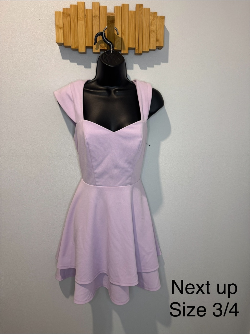 Next up Lilac Sweetheart Neckline Fit & Flare Mini Dress